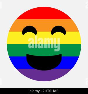 Illustration du vecteur Emoji LGBT sur fond blanc Illustration de Vecteur