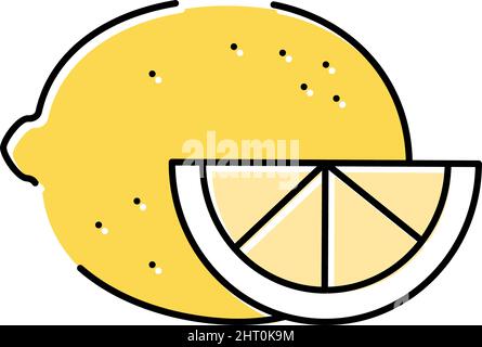 illustration de l'icône de couleur d'aromathérapie aux agrumes avec vecteur isolé Illustration de Vecteur
