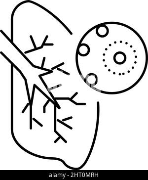 illustration du vecteur d'icône d'infection et de virus des poumons Illustration de Vecteur