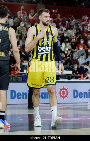 Monaco. 25th févr. 2022. Marko Guduric de Fenerbahce lors du match de basket-ball EuroLeague de Turkish Airlines entre AS Monaco basket et Fenerbahce Beko Istanbul le 25 février 2022 à la salle Gaston Medecin à Monaco - photo: Mathieu Coquillet/DPPI/LiveMedia crédit: Independent photo Agency/Alay Live News Banque D'Images