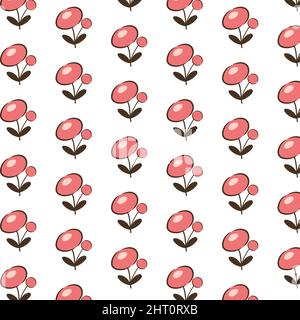 Motif sans coutures joyeuses Pâques. Motif Pâques tendance avec fleurs et traits dessinés à la main dans des couleurs pastel. Motifs avec fleurs . Vecteur Illustration de Vecteur