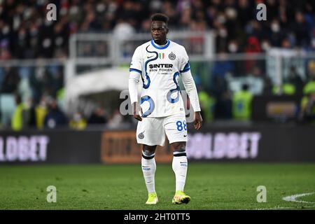 Gênes, Italie. 25th févr. 2022. Felipe Caicedo (Inter) lors du match italien 'erie A' entre Gênes 0-0 Inter au stade Luigi Ferraris le 24 février 2022 à Gênes, Italie. Credit: Maurizio Borsari/AFLO/Alay Live News Credit: AFLO Co. Ltd./Alay Live News Banque D'Images