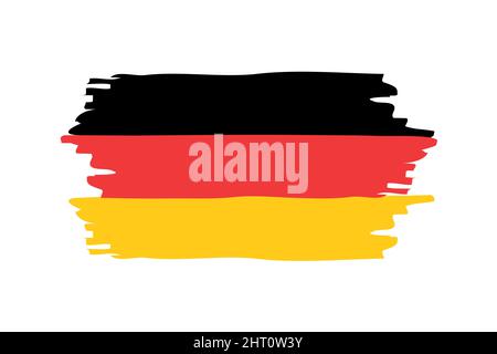 simple drapeau abstrait de l'allemagne isolé sur fond blanc Illustration de Vecteur