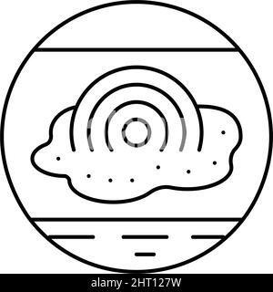 illustration du vecteur de l'icône de la ligne d'eczéma de douleur Illustration de Vecteur