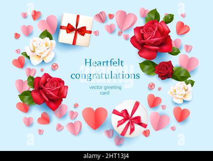 Carte de vœux à motif fleuri Illustration de Vecteur