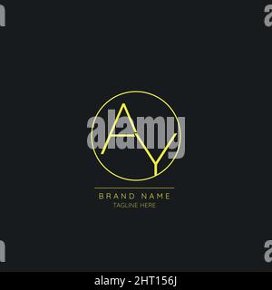 Modèle de vecteur de logo Letter AY Illustration de Vecteur