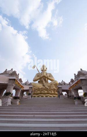 Statue de Ramanuja, statue de l'égalité, Muchintal, Hyderabad, Telengana, Inde. Banque D'Images