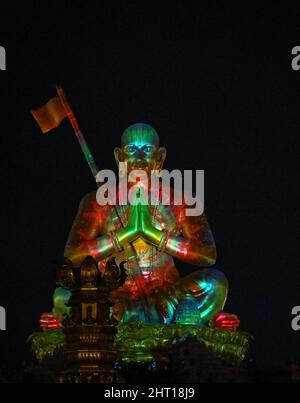 Statue de Ramanuja, statue de l'égalité, Muchintal, Hyderabad, Telengana, Inde. Banque D'Images