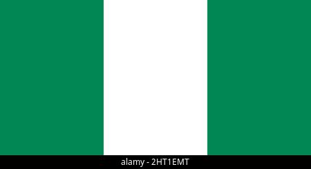 Drapeau officiel du Nigéria Illustration de Vecteur