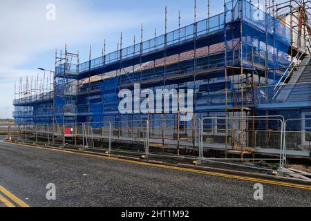 Nouvelles maisons en construction près du port, Irvine, North Ayrshire, Écosse, Royaume-Uni Banque D'Images