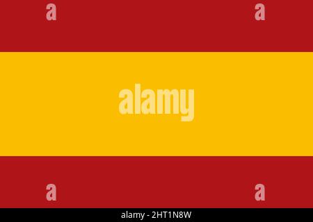 Espagne drapeau civil du pays Illustration de Vecteur