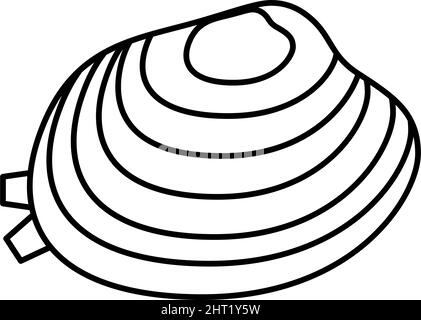 illustration vectorielle de l'icône en forme de clam de manille Illustration de Vecteur