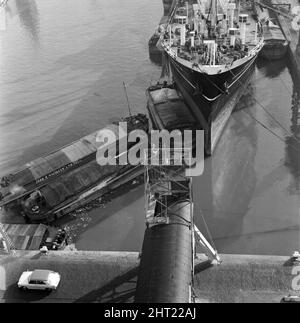 King George Dock, Hull. Mars 1965. Banque D'Images