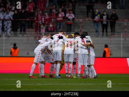 Berlin, Allemagne, Bundesliga allemand, 26 février 2022: Mayence avant Union Berlin vs FSV Mayence 05, Bundesliga, à Stadion an der Alten Försterei. Prix Kim/CSM. Banque D'Images