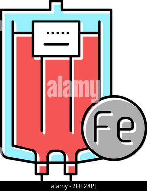 fer donné par une illustration de vecteur d'icône de couleur intraveineuse Illustration de Vecteur