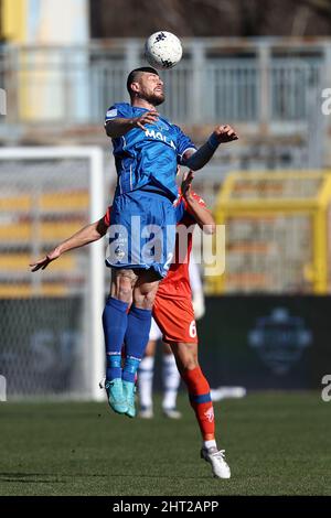 Côme, Italie. 26th févr. 2022. Alberto Cerri (Como 1907) titre pendant Como 1907 vs Brescia Calcio, football italien série B match à Côme, Italie, février 26 2022 crédit: Agence de photo indépendante/Alamy Live News Banque D'Images