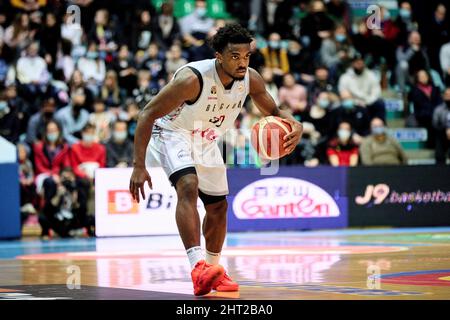 Retin OBASOHAN (32) de Belgique lors de la coupe du monde 2023 de la FIBA, qualifications européennes, 1st Round Group A Basketball match entre la Belgique et la Lettonie le 25 février 2022 au Mons Arena à Mons, Belgique - photo Ann-Dee Lamour / CDP MEDIA / DPPI Banque D'Images