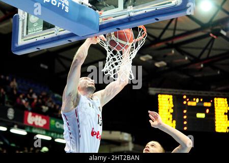 Pierre-Antoine GILLET (13) de Belgique lors de la coupe du monde 2023 de la FIBA, qualifications européennes, 1st Round Group A Basketball match entre la Belgique et la Lettonie le 25 février 2022 au Mons Arena à Mons, Belgique - photo Ann-Dee Lamour / CDP MEDIA / DPPI Banque D'Images