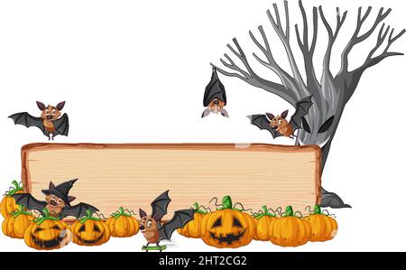 Illustration de la bannière avec enseigne en bois Illustration de Vecteur