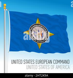 Drapeau de la commande européenne des États-Unis, Etats-Unis, illustration vectorielle Illustration de Vecteur