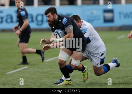 Newcastle, Royaume-Uni. 26th févr. 2022. NEWCASTLE UPON TYNE, ROYAUME-UNI. FÉV 26TH. Gary Graham, de Newcastle Falcons, fait une pause lors du match Gallagher Premiership entre Newcastle Falcons et Bath Rugby à Kingston Park, Newcastle, le samedi 26th février 2022. (Credit: Chris Lishman | MI News) Credit: MI News & Sport /Alay Live News Banque D'Images