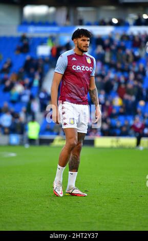 Brighton, Royaume-Uni. 26th févr. 2022. Tyrone Mings of Aston Villa lors du match Premier League entre Brighton & Hove Albion et Aston Villa à l'Amex le 26th 2022 février à Brighton, Angleterre. (Photo de Jeff Mood/phcimages.com) Credit: PHC Images/Alamy Live News Banque D'Images