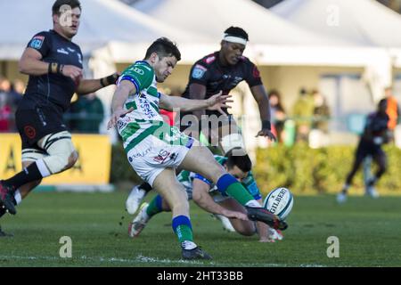 Trévise, Italie. 26th févr. 2022. Joaquin Riera pendant Benetton Rugby vs Cell C Sharks, United Rugby Championship Match à Trévise, Italie, febbraio 26 2022 Credit: Independent photo Agency/Alay Live News Banque D'Images