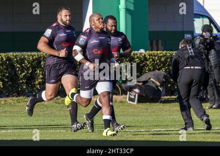 Monigo stade, Trévise, Italie, febbraio 26, 2022, bongi mbonanmbi pendant le rugby de Benetton contre les requins de la cellule C - match de championnat de rugby unifié Banque D'Images