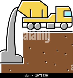 illustration vectorielle de l'icône de couleur de fond de teint Illustration de Vecteur