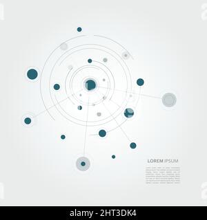 Connecter l'arrière-plan du cercle. Modèle de page vectoriel Illustration de Vecteur