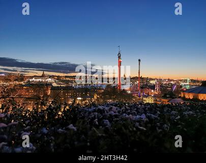 Stockholm dans l'éclairage du soir Banque D'Images