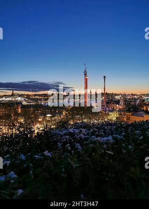 Stockholm dans l'éclairage du soir Banque D'Images