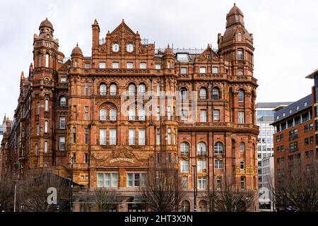Midland Hotel centre ville de Manchester célèbre monument gothique bâtiment hôtel de luxe Banque D'Images