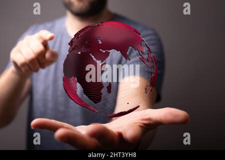 Image abstraite avec éléments incurvés Banque D'Images