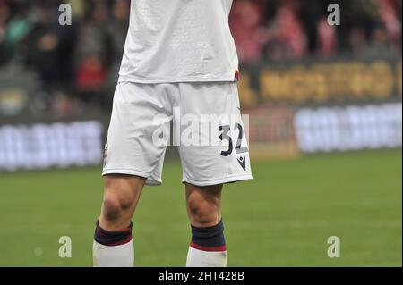 Salerno, Italie. 26th Fév., 2022. joueur de Salerntana, pendant le match du championnat italien serieA entre Salerntana vs Bologne, résultat final Salerntana 1, Bologne 1. Match joué au stade Arechi. Salerno, Italie, 26 février 2022. Crédit: Vincenzo Izzo/Alamy Live News Banque D'Images