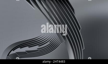 Image abstraite avec éléments incurvés Banque D'Images