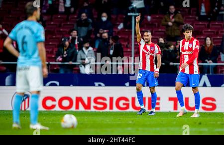 Madrid, Espagne. 26th févr. 2022. La Liga Spanish la Liga football Match Atletico de Madrid contre Celta au stade Wanda Metropolitano, Madrid 26 février 2022 Lodi 900/Cordon Press Credit: CORDON PRESS/Alay Live News Banque D'Images