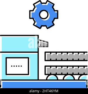 illustration vectorielle d'icône de couleur de barre de reprise de production Illustration de Vecteur