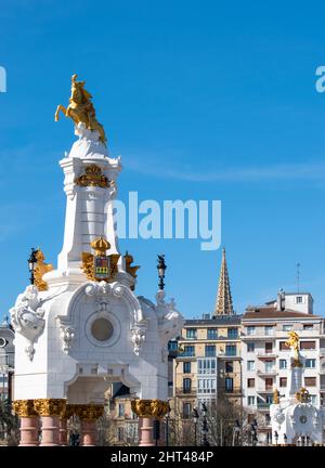 Le pont Maria Cristina à San Sebastian (Donostia) - Espagne Banque D'Images
