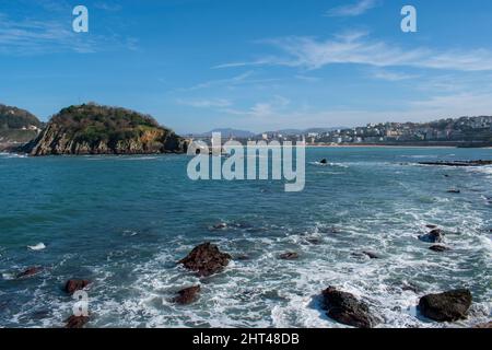 Île de Santa Clara à San Sebastian (Donostia) - Espagne Banque D'Images