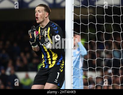 Liverpool, Angleterre, le 26th février 2022. Jordan Pickford d'Everton pendant le match de la Premier League à Goodison Park, Liverpool. Crédit photo à lire: Darren Staples / Sportimage crédit: Sportimage / Alay Live News Banque D'Images