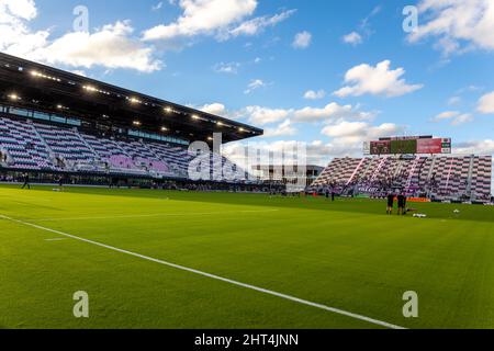 Fort Lauderdale, Floride, États-Unis. 26th février 2022. Fans et stade. Match de soccer entre Inter Miami CF vs Chicago Fire FC, MLS 2022 saison au DRV Pink Stadium. Credit: Yaroslav Sabitov/YES Market Media/Alay Live News Banque D'Images