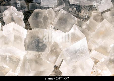 Un halite - sel de roche, gros plan. Banque D'Images