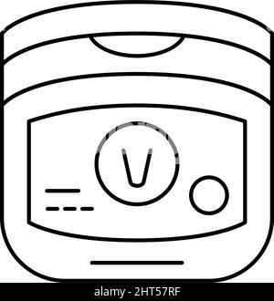 illustration vectorielle de la ligne de traitement de la peau sèche en gelée de pétrole Illustration de Vecteur