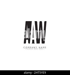Lettre initiale logo LAA - simple logo d'entreprise pour Alphabet A et W - modèle de logo pour les initiales de nom d'entreprise en monogramme Illustration de Vecteur