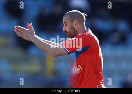 Côme, Italie. 26th févr. 2022. Rodrigo Palacio (Brescia Calcio) gestes pendant Como 1907 vs Brescia Calcio, football italien Serie B match à Côme, Italie, février 26 2022 crédit: Independent photo Agency/Alay Live News Banque D'Images