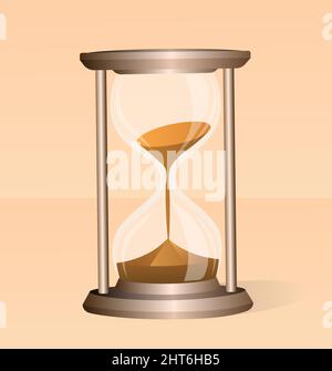 HourGlass sur fond beige Illustration de Vecteur