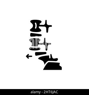 Icône de ligne de couleur spondylolisthesis. Elément vectoriel isolé. Pictogramme de contour pour la page Web, l'application mobile, la promotion Illustration de Vecteur