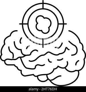 illustration vectorielle de l'icône de ligne de retrait de tumeur Illustration de Vecteur