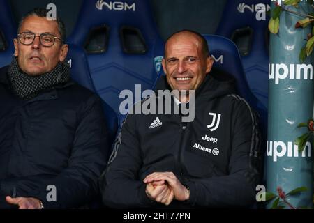 26 février 2022, empoli, firenze, Italie: Empoli, Italie 26th février 2022: Massimiliano Allegri entraîneur de Juventus FC pendant la série italienne Un match de football 202122 entre Empoli FC et Juventus FC au stade Castellani (Credit image: © Raffaele Conti/Pacific Press via ZUMA Press Wire) Banque D'Images